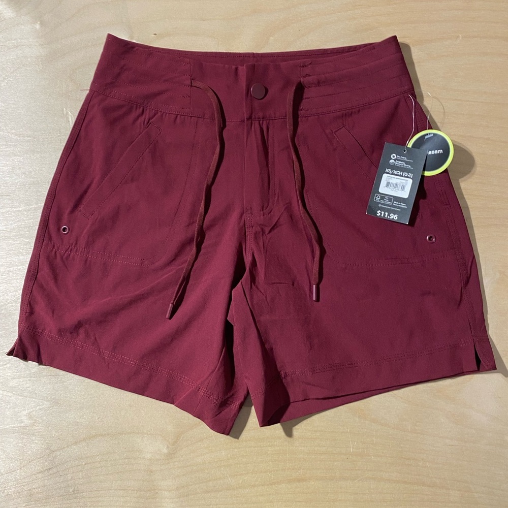 Athletic Works Dark Red Athletic Shorts XS (0-2) (HT)